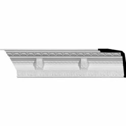 Ekena Granada Traditional Crown Moulding MLD04X03X05GR, 3-3/4"H x 3-1/2"D x 5-1/8"F x 94-1/2"L