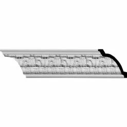 Ekena Colton Egg & Dart Acanthus Crown Moulding MLD04X03X06CO, 4-1/2"H x 3-7/8"D x 6"F x 94-5/8"L