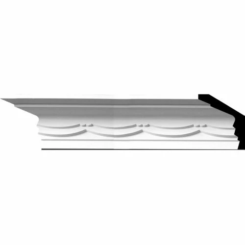 Ekena Bateman Swag Crown Moulding MLD04X04X05BA, 4-1/8"H x 4-1/4"D x 5-7/8"F x 94-1/2"L 3 Ekena Bateman Swag Crown Moulding MLD04X04X05BA, 4-1/8"H x 4-1/4"D x 5-7/8"F x 94-1/2"L