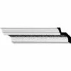 Ekena Helene Leaf Crown Moulding MLD04X04X06HE, 4-5/8"H x 4-1/8"D x 6-1/4"F x 94-5/8"L