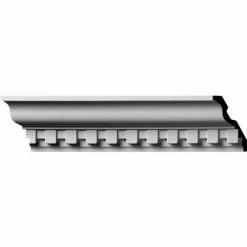 Ekena Dentil Crown Moulding MLD05X03X05DE, 4-5/8"H x 2-7/8"D x 5-1/2"F x 96"L