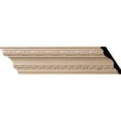 Ekena Bedford Carved Wood Crown Moulding MLD05X04X06BEMA, 5-1/2"H x 4"D x 6-3/4"F x 96"L
