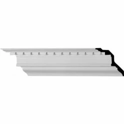 Ekena Dentil Crown Moulding MLD05X05X07DE, 5"H x 5"D x 7-1/8"F x 94-1/2"L