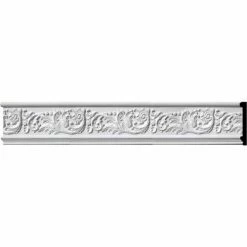 Ekena Tyrone Scroll Flowers Frieze MLD07X01TY, 7"H x 1"D x 96"L
