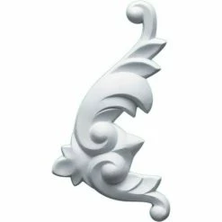 Ekena Attica Leaf Onlay ONL03X05X01AT-L, 3"W x 4-7/8"H x 3/4"D