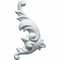 Ekena Attica Leaf Onlay ONL03X05X01AT-R, 3"W x 4-7/8"H x 3/4"D