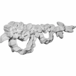 Ekena Floral Ribbon Onlay Right ONL03X07X01FL-R, 7-3/4"W x 3"H x 7/8"D