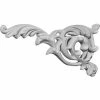 Ekena Leaf Scroll Onlay Left ONL04X07X01LF-L, 7-3/4"W x 4-1/8"H x 3/4"D -Cheap Moulding & Millwork Store EKE ONL04X07X01LF L