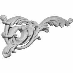 Ekena Leaf Scroll Onlay Right ONL04X07X01LF-R, 7-3/4"W x 4-1/8"H x 3/4"D