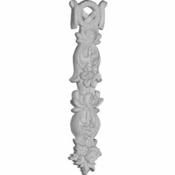 Ekena Wreath Drop Onlay ONL04X19X01WR, 4-5/8"W x 19-1/2"H x 1-3/8"D