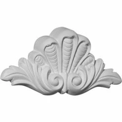 Ekena Bordeaux Leaf Center Onlay ONL05X02X01BO, 5-1/2"W x 2-3/4"H x 3/4"D