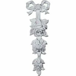 Ekena Medium Rose Drop Onlay ONL05X15X02RO, 5-1/8"W x 15-3/4"H x 1-5/8"D