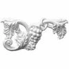 Ekena Small Grape And Leaf Onlay ONL08X04X01GR-R, 8-5/8"W x 4-3/8"H x 3/4"D -Cheap Moulding & Millwork Store EKE ONL08X04X01GR R