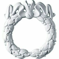 Ekena Dublin Wreath Center Onlay ONL08X07DU, 8-5/8"W x 7-7/8"H x 3/4"D
