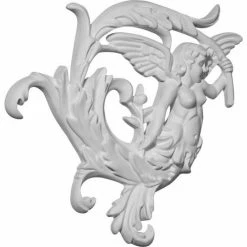 Ekena Angel Leaf Onlay Left ONL08X08X01AN-L, 8-1/4"W x 8-5/8"H x 7/8"D