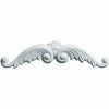 Ekena Wings Center W/Scrolls Onlay ONL09X02X01WI, 9"W x 2"H x 5/8"D -Cheap Moulding & Millwork Store EKE ONL09X02X01WI