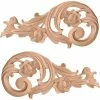 Ekena Medium Rose Scrolls ONL09X04X01ROMA, 9-3/4"W x 4-3/4"H x 3/4"D -Cheap Moulding & Millwork Store EKE ONL09X04X01ROMA