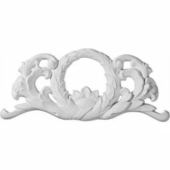 Ekena Wreath Center Onlay ONL11X04WR, 11-1/4"W x 4-3/4"H x 5/8"D