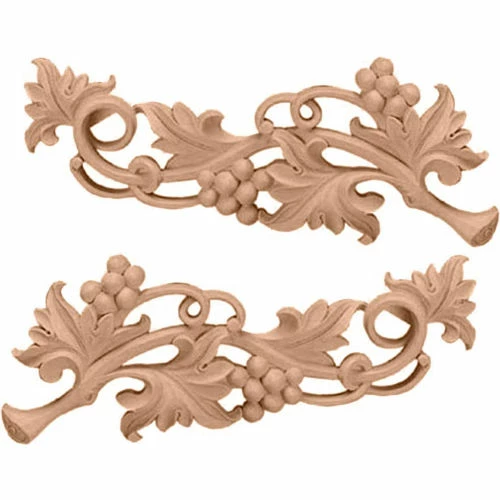 Ekena Medium Grape Scrolls ONL11X04X01GRMA, 11-5/8"W x 4-5/8"H x 3/4"D 3 Ekena Medium Grape Scrolls ONL11X04X01GRMA, 11-5/8"W x 4-5/8"H x 3/4"D