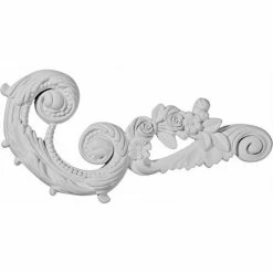 Ekena Monique Scroll Onlay ONL11X05X01MO-R, 11"W x 5-1/2"H x 1"D