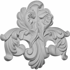 Ekena Benson Center Flourish Onlay ONL12X10X01BE, 12-1/2"W x 10-5/8"H x 1-1/2"D