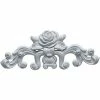 Ekena Nadia Decorative Rose Center W/Scrolls Onlay ONL13X05X01NA, 13-3/4"W x 5-1/2"H x 1"D -Cheap Moulding & Millwork Store EKE ONL13X05X01NA