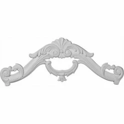 Ekena Ashford Center W/Scrolls Onlay ONL16X05AS, 16-7/8"W x 5-7/8"H x 1-1/8"