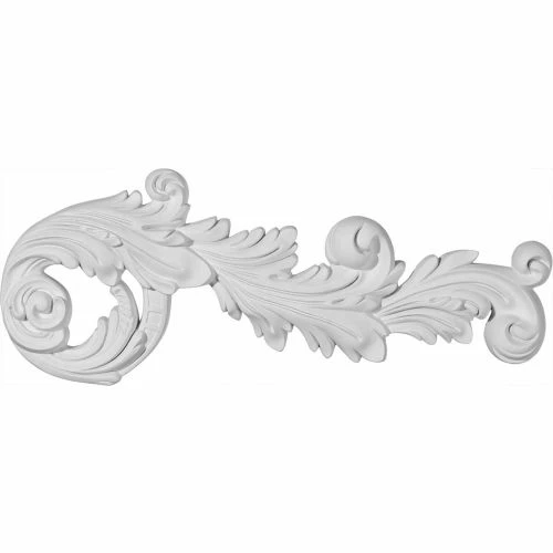 Ekena Paris Scroll Onlay ONL17X07X01PA-L, 17-3/4"W x 7-3/8"H x 1-1/8"D 3 Ekena Paris Scroll Onlay ONL17X07X01PA-L, 17-3/4"W x 7-3/8"H x 1-1/8"D