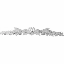 Ekena Viceroy Center W/Scrolls Onlay ONL48X06X02VI, 48"W x 6"H x 2-1/4"D