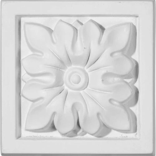 Ekena Floral Plinth Block PB03X03FL, 3-1/2"W x 3-1/2"H x 1-1/4"D 3 Ekena Floral Plinth Block PB03X03FL, 3-1/2"W x 3-1/2"H x 1-1/4"D