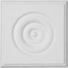 Ekena Waltz Bullseye Plinth Block PB04X04X01WA, 4-3/4"W x 4-3/4"H x 1-1/8"D