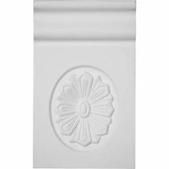Ekena Palmetto Plinth Block PB04X06X01PM, 4-1/8"W x 6-3/4"H x 1"D