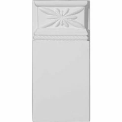 Ekena Bradford Plinth Block PB04X09X01BR, 4-3/8"W x 9-1/8"H x 1-1/8"D