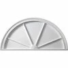 Ekena Half Round Spoked Pediment PED36X18X02SP, 36"W x 18"H x 2"D -Cheap Moulding & Millwork Store EKE PED36X18X02SP