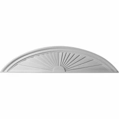 Ekena Half Round Sunburst Pediment PED48X11X02SB, 48"W x 11"H x 2"D