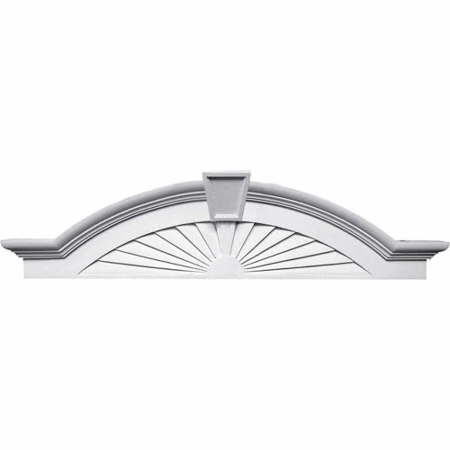 Ekena Elliptical Sunburst W/Trim Pediment PED68X17X06ST, 68-1/8"W 62-1/2"BW x 17-3/8"H x 6-1/8"D 3 Ekena Elliptical Sunburst W/Trim Pediment PED68X17X06ST, 68-1/8"W 62-1/2"BW x 17-3/8"H x 6-1/8"D