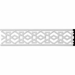 Ekena Swindon Pierced Moulding PIR04X00SW, 4"H x 3/8"D x 96"L