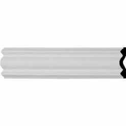 Ekena Gorleen Panel Moulding PML04X00GO, 4"H x 3/4"D x 96"L