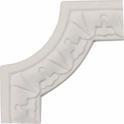 Ekena Nexus Acanthus Leaf Panel Moulding Corner PML04X04NE, 4"W x 4"H x 1/2"D