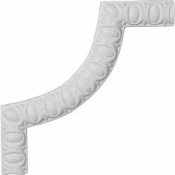 Ekena Middlesborough Egg & Dart Panel Moulding Corner PML08X08MD, 8-3/8"W x 8-3/8"H