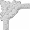 Ekena Sussex Floral Panel Moulding Corner PML10X10SU, 10-3/4"W x 10-3/4"H