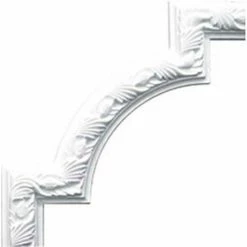 Ekena Milton Running Leaf Panel Moulding Corner PML12X12MI, 12-3/4"W x 12-3/4"H