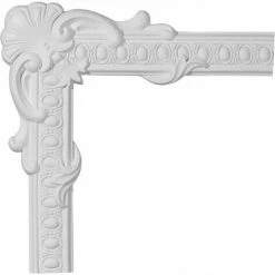 Ekena Caputo Egg & Dart Panel Moulding Corner PML19X19CA, 19-7/8"W x 19-7/8"H