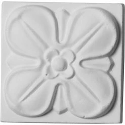 Ekena Flower Rosette ROS02X02FW, 2"W x 2"H x 3/4"D