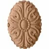 Ekena Ashford Oval Rosette ROS02X04ASCH, 1-7/8"W x 2-3/4"H x 1/2"D -Cheap Moulding & Millwork Store EKE ROS02X04ASCH