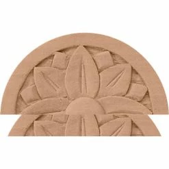 Ekena Bedford Rosette ROS03X03BEAL, 3-1/2"W x 3-1/2"H x 1/2"D