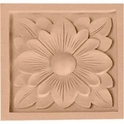 Ekena Medium Dogwood Flower Rosette ROS03X03DGAL, 3-1/2"W x 3-1/2"H x 3/4"D