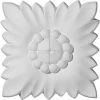 Ekena Daniela Flower Rosette ROS03X03DN, 3-3/8"W x 3-3/8"H x 5/8"D