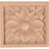 Ekena Small Dogwood Flower Rosette ROS03X03X00DGCH, 3"W x 3"H x 5/8"D -Cheap Moulding & Millwork Store EKE ROS03X03X00DGCH