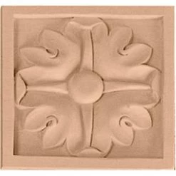 Ekena Small Edinburgh Rosette ROS03X03X00EDLW, 3"W x 3"H x 5/8"D